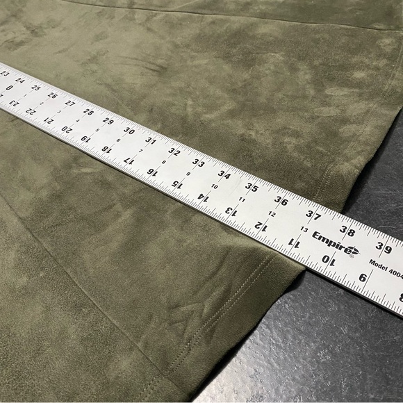 Philosophy Green Faux Leather/Suede Sleeveless  A-Line Dress Size 10 #0480 - Picture 12 of 12